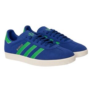 Adidas Gazelle Royal Blue with Green Stripes